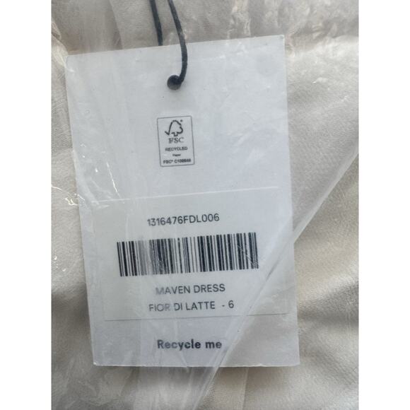 Reformation Maven Maxi Dress Women’s Flor Di Latte Size 6 NWT - Picture 5 of 6